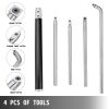VEVOR Wood Turning Tools for Lathe 4 PCS Set, Carbide Lathe Tools with Diamond Shape, Round