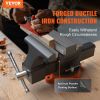 VEVOR 6.5" Bench Vise w/ 360°Swivel Locking Base & Two-way Jaw Ductile Iron