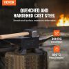 VEVOR Single Horn Anvil, 22Lbs Cast Steel Anvil, High Hardness Rugged Round Horn Anvil Blacksmith, Large Countertop and Stable Base