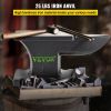 VEVOR Cast Iron Anvil, 25 Lbs(11kg) Single Horn Anvil with 6.8 x 3.5 inch Countertop and Stable Base, High Hardness Rugged Round Horn Anvil Blacksmith