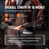 VEVOR Blacksmith Tongs, 18' Z V-Bit Tongs, Carbon Steel Forge Tongs with A3 Steel Rivets, for Knife Blades, Long Pieces, Circular Forgings