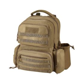 Tactical Gun Range Bag with Lockable Zipper for Outdoor Hunting (Color: brown, type: Storage Bag)