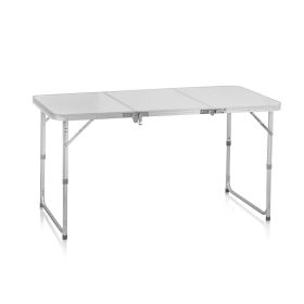 Camping Folding Table for Travel & Beach Party (Color: White B, type: Camping Table)