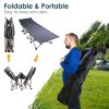 Folding Camping Cot Portable Sleeping Camping Bed Collapsible Travel Camp Cots Guest Bed Cot with 2-Sided Soft Pad 440LBS Max Load